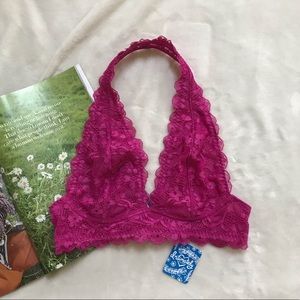 Free People Galloon Lace Halter Bralette-size XS